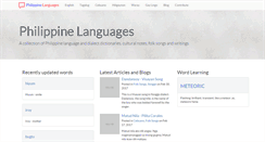 Desktop Screenshot of philippinelanguages.com