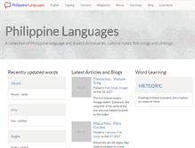 Tablet Screenshot of philippinelanguages.com